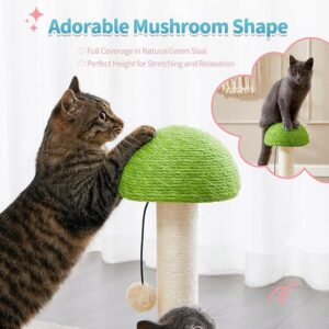 Alternative view of Mushroom Sisal Rope 2 In 1 Wooden Interactive Ball Track Ball Cat Scratching Post Cat Scratching Board