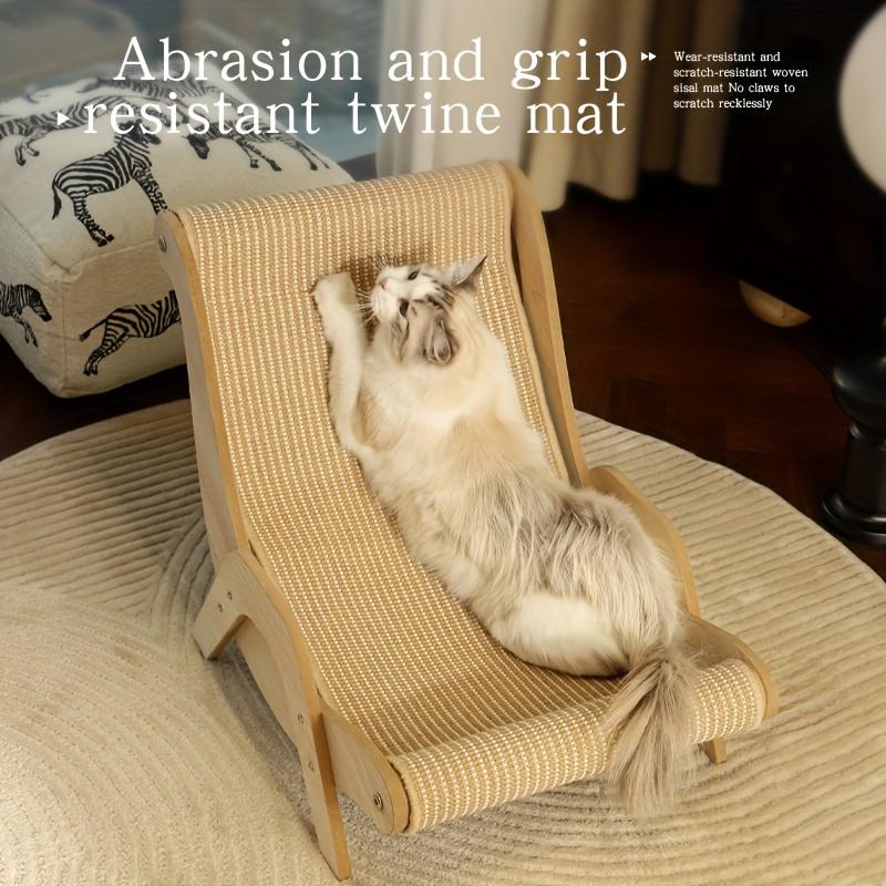 2-in-1 Cat Hammock And Scratching Post Durable Linen Rope Pet Rest Chair For All Seasons - Image 11