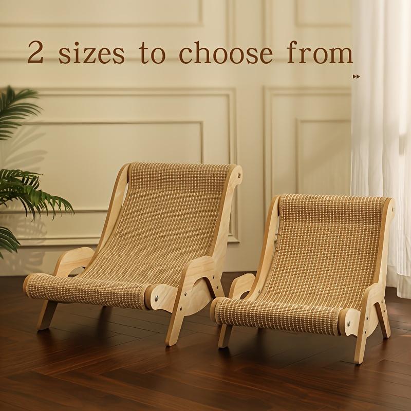 2-in-1 Cat Hammock And Scratching Post Durable Linen Rope Pet Rest Chair For All Seasons - Image 13